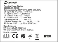 Outwell Akira 300 Power Station Draagbare Lithiumaccu -Bo-Camp Verkoopwinkel 1070 1900 9f7df4ed c5db 4795 9fdb 697116fe000d 1280x960