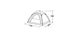 Easy Camp Comet 200 Koepeltent - 2 Personen -Bo-Camp Verkoopwinkel 120338 comet 200 drawing perspective2