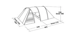 Easy Camp Galaxy 400 Gold Red Tunneltent - 4 Personen 7 Easy Camp Galaxy 400 Gold Red Tunneltent - 4 Personen -Bo-Camp Verkoopwinkel 120355 galaxy 400 gold red drawing perspective2