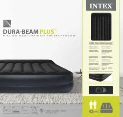 Intex Pillow Rest Raised Luchtbed - Queensize - Ingebouwde Elektrische Pomp -Bo-Camp Verkoopwinkel 1810 1900 64124nd pkg 2023 300