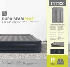 Intex Deluxe Pillow Rest Raised Luchtbed - Queensize - Ingebouwde Elektrische Pomp -Bo-Camp Verkoopwinkel 1812 1900 64136nd pkg 2023 300