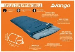 Vango Evolve Superwarm Slaapzak - Blauw 17 Vango Evolve Superwarm Slaapzak - Blauw -Bo-Camp Verkoopwinkel 1900 1783 evolve superwarm single 1