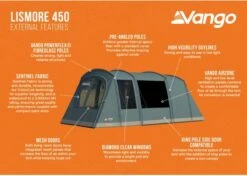 Vango Lismore 450 Tunneltent - 4 Persoons - Groen -Bo-Camp Verkoopwinkel 1900 1783 lismore 450 package 3