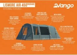 Vango Lismore Air 450 Opblaasbare Tunneltent - 4 Persoons - Groen 15 Vango Lismore Air 450 Opblaasbare Tunneltent - 4 Persoons - Groen -Bo-Camp Verkoopwinkel 1900 1783 lismore air 450 package 3
