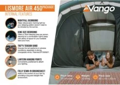 Vango Lismore Air 450 Opblaasbare Tunneltent - 4 Persoons - Groen 16 Vango Lismore Air 450 Opblaasbare Tunneltent - 4 Persoons - Groen -Bo-Camp Verkoopwinkel 1900 1783 lismore air 450 package 4