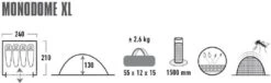 High Peak Monodome XL Koepeltent - 4 Persoons - Pearl 5 High Peak Monodome XL Koepeltent - 4 Persoons - Pearl -Bo-Camp Verkoopwinkel 370 1200 4001690103121.pt01
