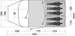 Easy Camp Palmdale 500 LUX Tunneltent - 5 Persoons 21 Easy Camp Palmdale 500 LUX Tunneltent - 5 Persoons -Bo-Camp Verkoopwinkel 590 1200 120370 palmdale 500 lux drawing floorplan3