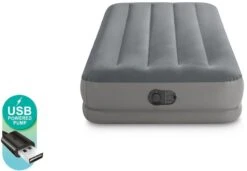 Intex Prestige Mid-Rise Luchtbed - Eenpersoons - Ingebouwde Elektrische Pomp -Bo-Camp Verkoopwinkel 833 1200 intex twin prestige mid rise luchtbed 1 persoons 1