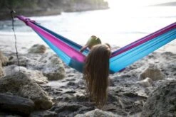 Ticket To The Moon Hangmat 2 Persoons Original Double - Pink/Aqua -Bo-Camp Verkoopwinkel 900 1350 20190608 a28i2103