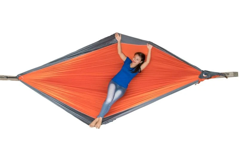 Ticket To The Moon Hangmat 2 Persoons Original Double - Orange/Dark Grey 4 Ticket To The Moon Hangmat 2 Persoons Original Double - Orange/Dark Grey - Afbeelding 4