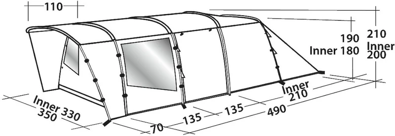 Easy Camp Palmdale 600 Tunneltent - 6 Persoons 16 Easy Camp Palmdale 600 Tunneltent - 6 Persoons - Afbeelding 16