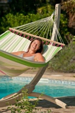 La Siesta Colada 1 Persoons Hangmat - Kiwi -Bo-Camp Verkoopwinkel 900 598 cor14 4 colada kiwi weather resistant double spreader bar hammock image 05