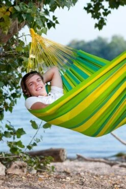 La Siesta Sonrisa 1 Persoons Hangmat - Lime -Bo-Camp Verkoopwinkel 900 598 snh14 4 sonrisa lime weather resistant single classic hammock image 05 1