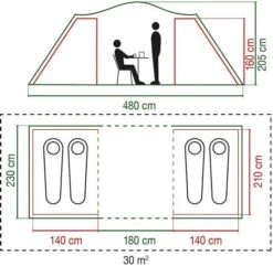 Coleman Spruce Falls 4 Vis-a-vis Tent - 4 Persoons -Bo-Camp Verkoopwinkel 900 917 spruce falls 7