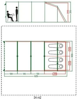 Coleman Vail Long Tunneltent - 4 Persoons -Bo-Camp Verkoopwinkel 972 1900 coleman vail long tunneltent 4 persoons 4