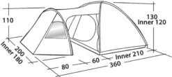 Easy Camp Eclipse 300 Tunneltent - 3 Persoons - Groen -Bo-Camp Verkoopwinkel 981 1900 4cb3ef6c cdb0 4961 81b9 533262e89ee6 1280x960
