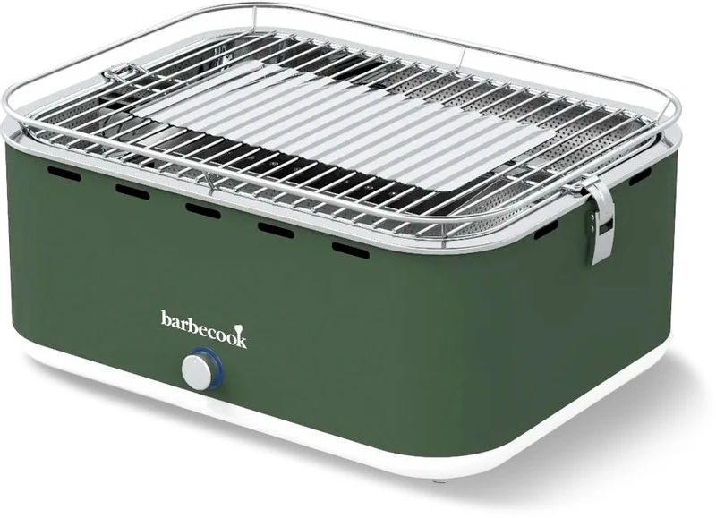 Barbecook Carlo Houtskool Tafelbarbecue - Groen 1 Barbecook Carlo Houtskool Tafelbarbecue - Groen