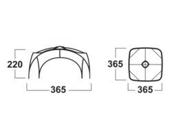 Husky Broof L Partytent -Bo-Camp Verkoopwinkel broofl afmetingen
