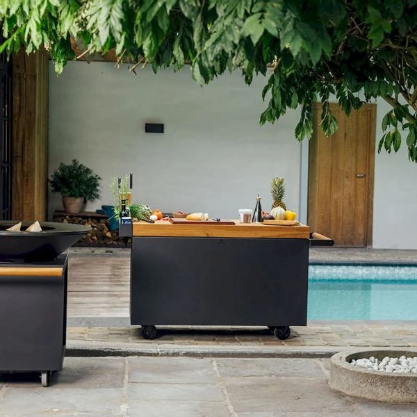 OFYR Mise En Place Table 135 PRO Black - Teak Wood - Afbeelding 4