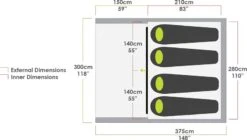 Zempire Evo TS Opblaasbare Tent - 4 Persoons -Bo-Camp Verkoopwinkel zempire evo ts opblaasbare tent 7