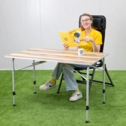 Dometic Zero Light Oak Large Campingtafel - 120 X 70 Cm -Bo-Camp Verkoopwinkel zerolightoaklarge 4